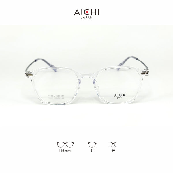 AICHI JAPAN 8606 กรอบแว่นไอจิ แว่นสายตา แว่นกรองแสงออโต้ กรองแสงสีฟ้า สายตาสั้น ยาว แว่นแฟชั่น
