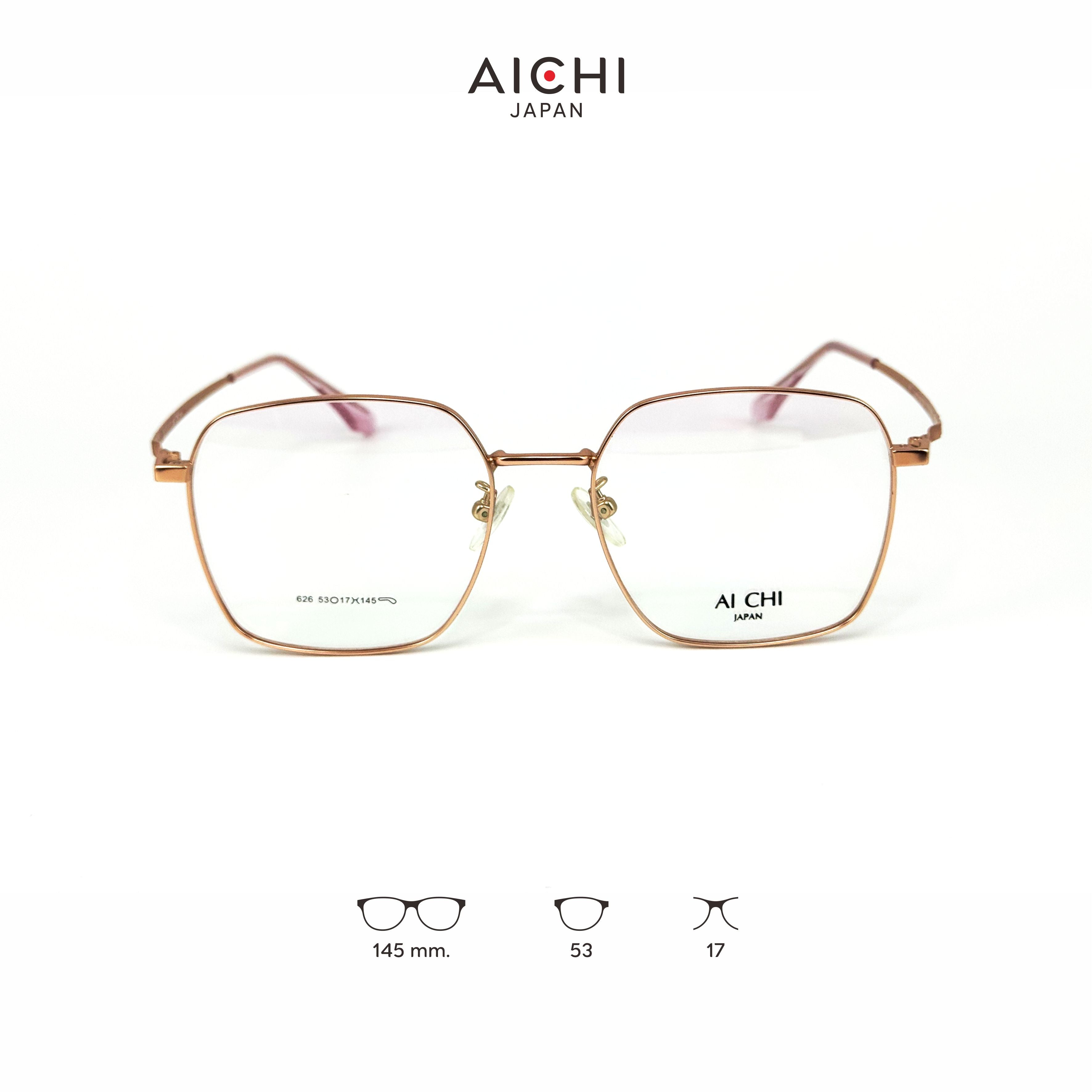AICHI JAPAN 626 กรอบแว่นไอจิ แว่นสายตา แว่นกรองแสงออโต้ กรองแสงสีฟ้า สายตาสั้น ยาว แว่นแฟชั่น